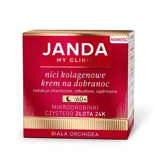 Janda Nici kolagenowe Krem na dobranoc 60+, 50 ml - Krem z mikrodrobinkami złota dla kobiet po 60. roku życia