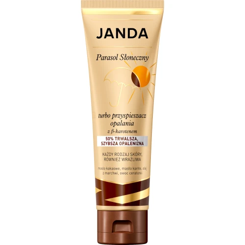 Janda Parasol Słoneczny Turbo przyspieszacz opalania, 150 ml - Intensywna i trwała opalenizna oraz nawilżenie skóry