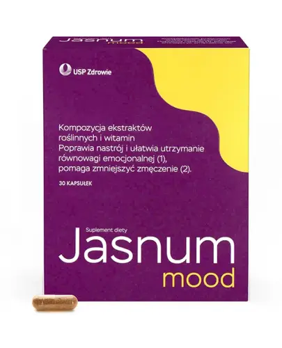 Jasnum Mood, 30 kapsułek - Z ekstraktem z szafranu i witaminami