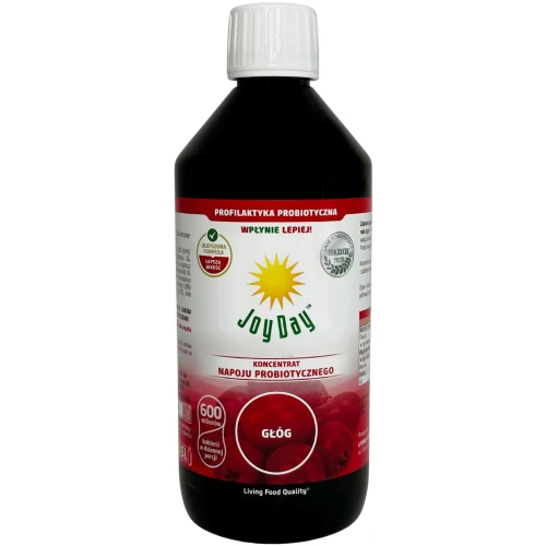 Joy Day Eko Koncentrat napoju probiotycznego głóg, 500 ml - Naturalny probiotyk z głogiem dla serca i odporności