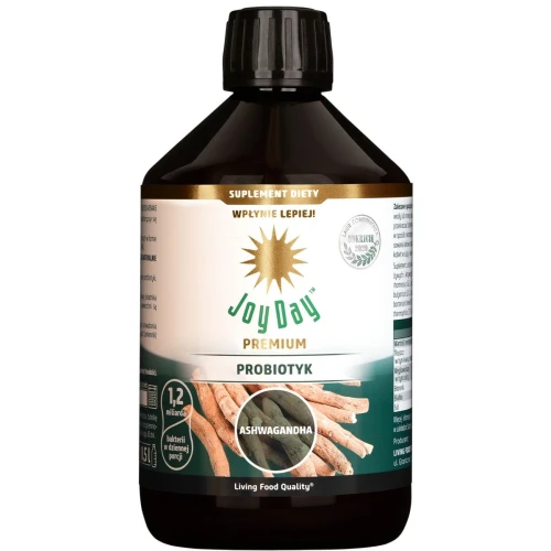 Joy Day Eko Probiotyk Ashwagandha, 500 ml - Z probiotykami i biofermentem roślinnym