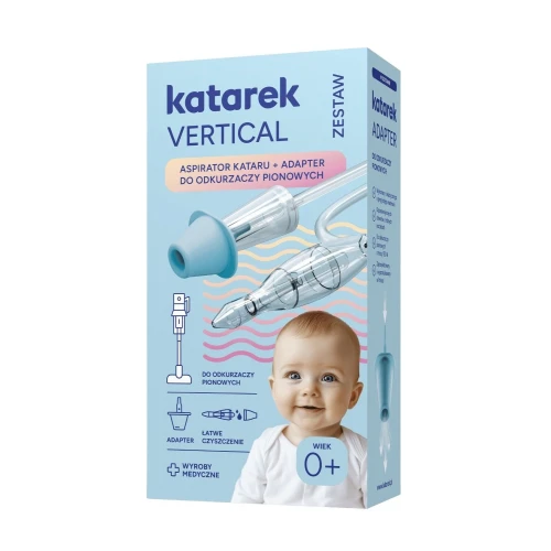 Katarek Vertical Zestaw Aspirator kataru + Adapter do odkurzaczy pionowych, 1 sztuka - Odciągacz do nosa