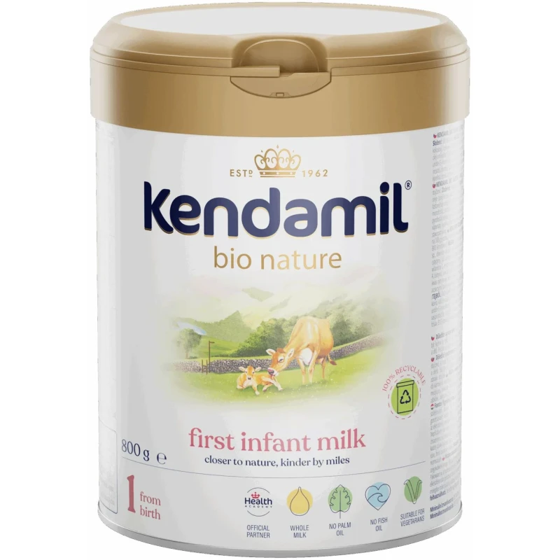 Kendamil BIO Nature 1 Mleko początkowe, 800 g - Dla niemowląt od urodzenia, bez oleju palmowego i rybiego