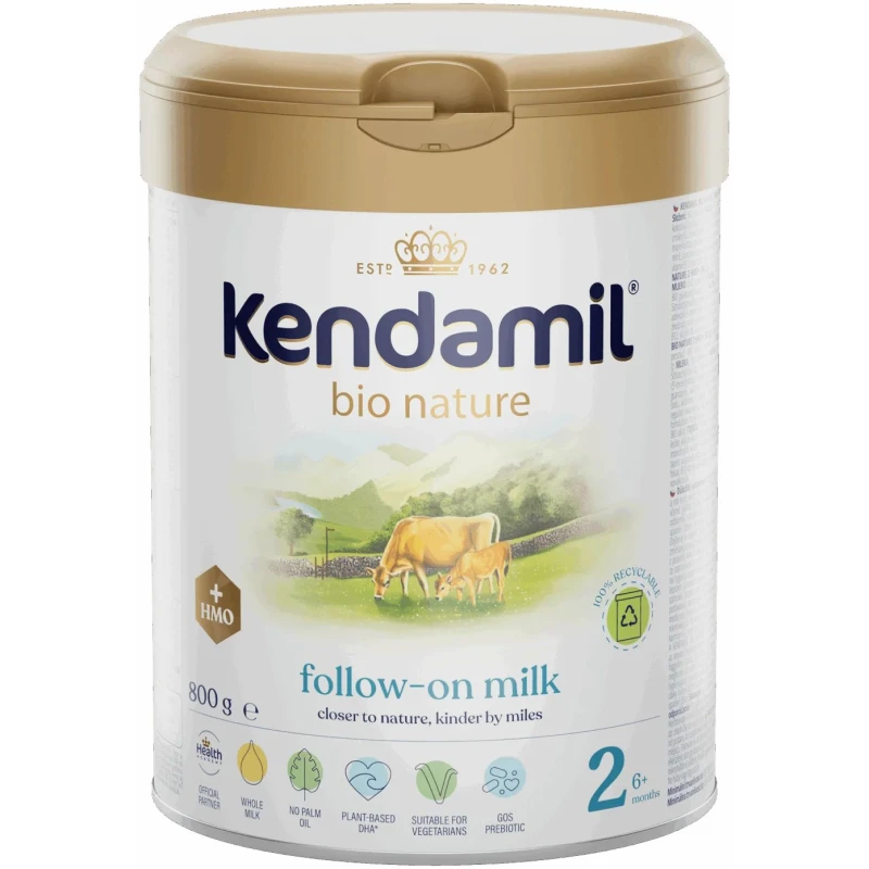 Kendamil BIO Nature 2 HMO+ Mleko następne, 800 g - Z HMO+ i GOS dla dzieci od 6. miesiąca