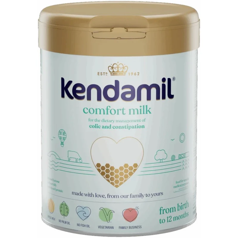 Kendamil Comfort, Mleko na kolki i zaparcia, 800 g  - O obniżonej zawartości laktozy i częściowo hydrolizowanym białkiem