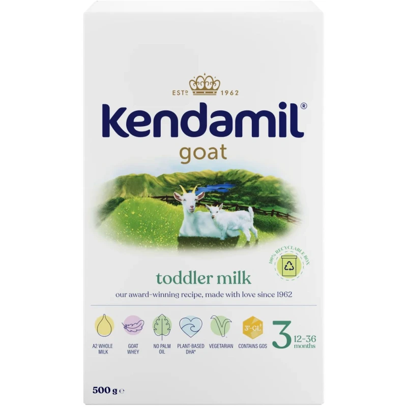Kendamil Mleko Kozie 3 Junior Mleko następne, 500 g - Dla dzieci  od 12. miesiąca o wrażliwych brzuszkach