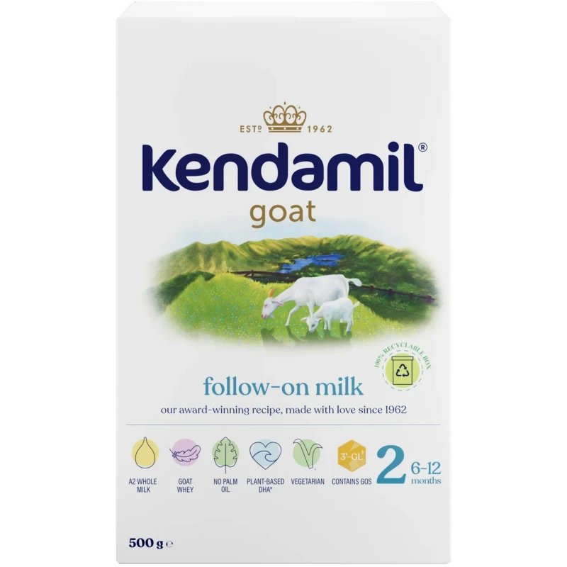 Kendamil Mleko Kozie 2 Mleko następne, 500 g - Na bazie mleka koziego A2 dla dzieci od 6. miesiąca