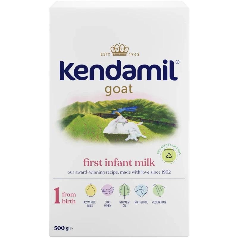 Kendamil Mleko Kozie 1 dla niemowląt,  800 g - Z mleka koziego A2 dla dzieci od urodzenia do 6. miesiąca