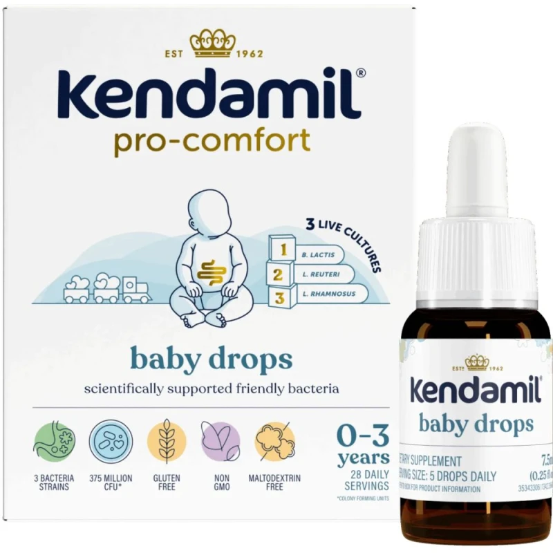 Kendamil Pro-comfort krople dla dzieci, 7,5 ml - Krople z bakteriami probiotycznymi dla dzieci