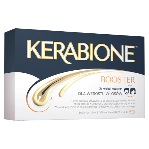 Kerabione Booster, 30 kapsułek  - Ze składnikami wspomagającymi wzrost włosów
