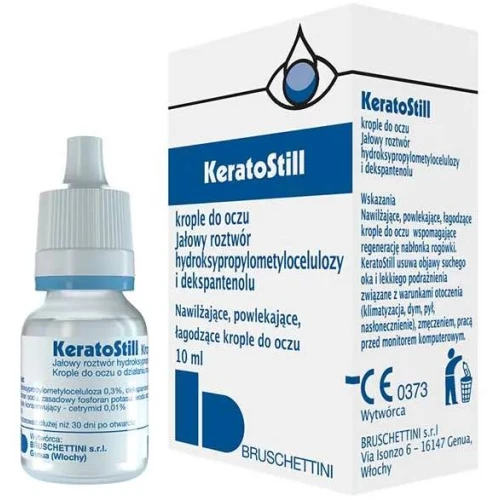 KeratoStill krople do oczu 10 ml - Z dekspantenolem – nawilżają, powlekają i łagodzą podrażnienia