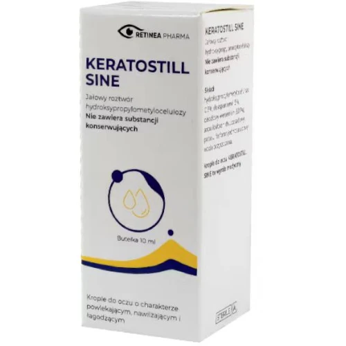 Keratostill Sine, krople do oczu, 10 ml - Bez substancji konserwujących o działaniu nawilżającym oraz łagodzącym
