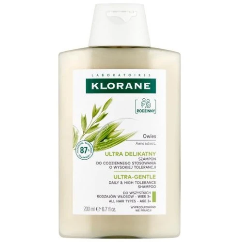Klorane Owies, szampon ultra delikatny, 200 ml - Do codziennego stosowania