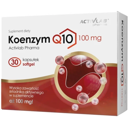 ActivLab Pharma Koenzym Q10 100 mg, 30 kapsułek softgel - Maksymalne wchłanianie i siła działania