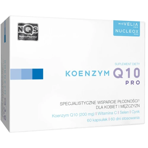 Koenzym Q10 PRO, 60 kapsułek - Wysoka dawka 200 mg wspierająca płodność i ochronę antyoksydacyjną