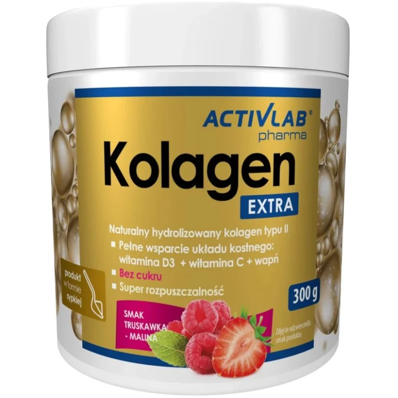 Activlab Pharma Kolagen Extra Malina-Truskawka, 300 g  - Kolagen do picia