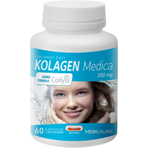 Kolagen Medica Forte 200 mg, 60 kapsułek - Kolagen typu II oraz witaminy C i E wspierające zdrowie chrząstki i kości