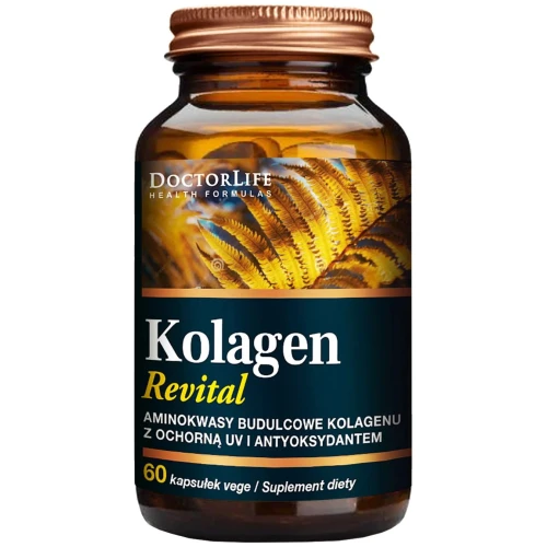 Doctor Life Kolagen Revital, 60 kapsułek - Czysty skład bez wypełniaczy, odpowiedni dla wegan