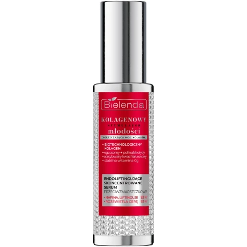 Bielenda Kolagenowy Stymulator Młodości Endoliftingujące skoncentrowane serum przeciwzmarszczkowe, 60 ml - Do redukcji zmarszczek i poprawy jędrności skóry