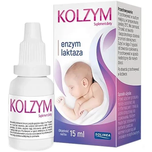 Kolzym krople doustne, 15ml - Zawierające enzym laktazę, który poprawia trawienie laktozy