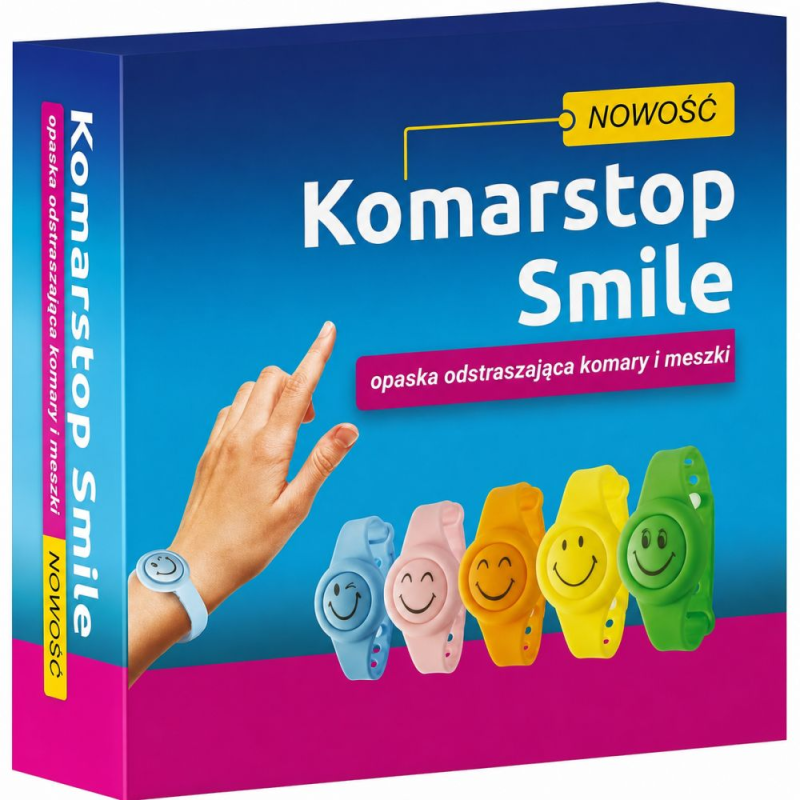 Komarstop Smile Opaska odstraszająca komary i meszki, 1 sztuka - Bransoletka na komary