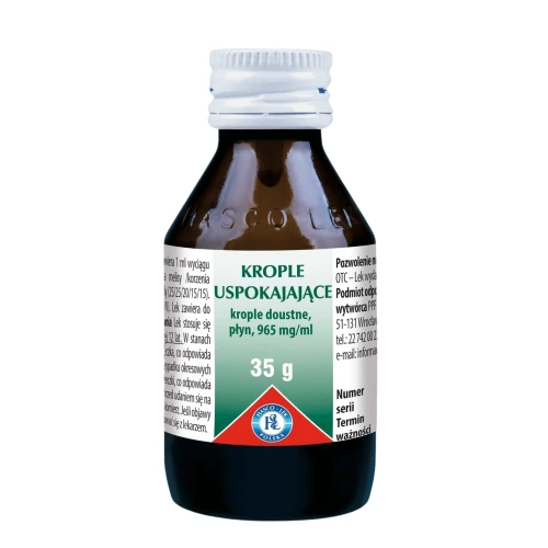 Krople Uspokajające Hasco 965 mg/ml, 35 g - Do stosowania w stanach napięcia nerwowego i niepokoju