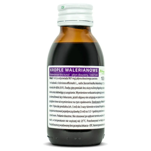 Krople Walerianowe, 100 ml - Naturalne wsparcie układu nerwowego i snu