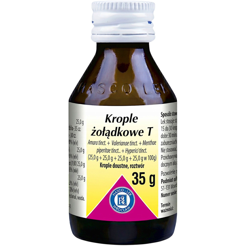 Hasco Krople żołądkowe T, płyn 35 g - Preparat złożony, krople doustne, roztwór