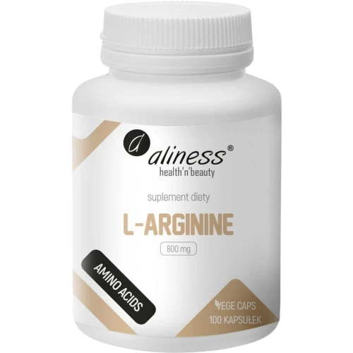 Aliness L-Arginine 800 mg, 100 kapsułek - Aminokwas wspierający krążenie i erekcję