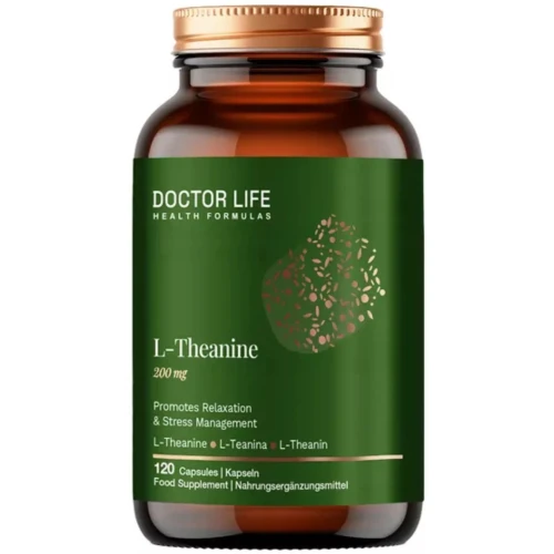 Doctor Life L-Theanine, 120 kapsułek - Dla osób szukających wsparcia w okresach intensywnego wysiłku intelektualnego