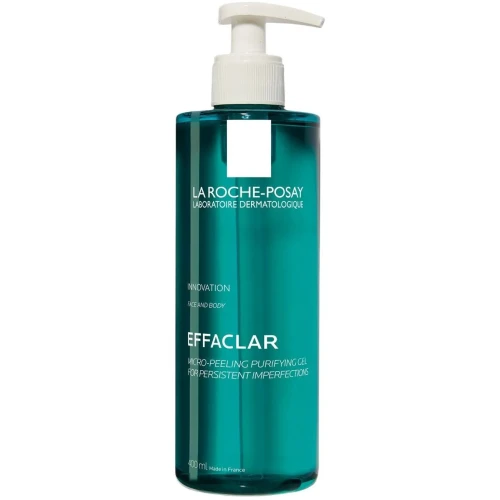 La Roche-Posay Effaclar Micro-peeling żel mikrozłuszczający, 400 ml - Intensywneie oczyszcza twarz i ciało