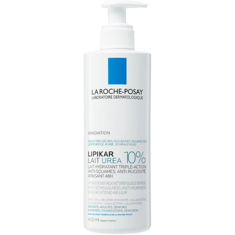 La Roche-Posay Lipikar Lait Urea 10%, mleczko do ciała, 400 ml  - Do skóry suchej, redukuje łuszczenie