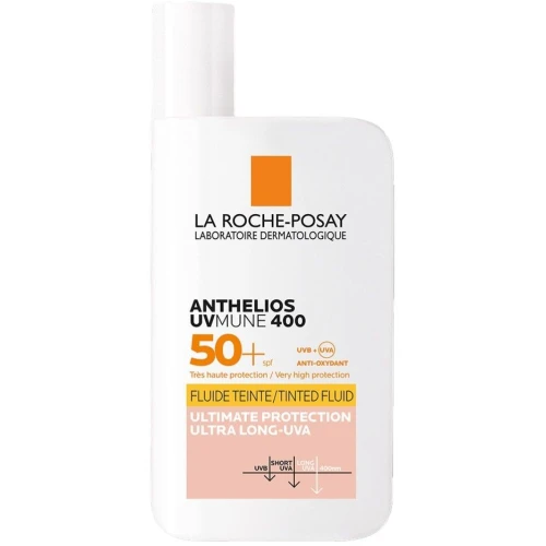 La Roche-Posay Anthelios UVMUNE 400 Barwiący fluid SPF 50+, 50 ml - Bardzo wysoka ochrona przeciwsłoneczna
