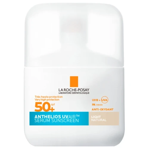 La Roche-Posay Anthelios UVair Tinted Sun Serum SPF 50+ Light Natural, 50 ml - Koloryzujące serum przeciwsłoneczne do twarzy