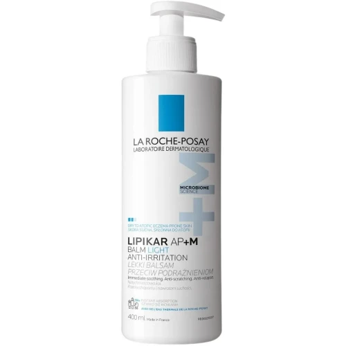 La Roche-Posay Lipikar AP+M Baume Light Regenerujący balsam do ciała, 400 ml - Do skóry suchej, atopowej i wrażliwej