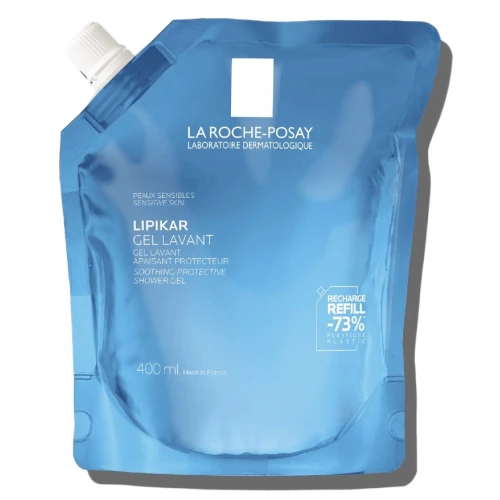 La Roche-Posay Lipikar Delikatny żel pod prysznic Refill, 400 ml - Dla całej rodziny, w tym niemowląt, dzieci i dorosłych