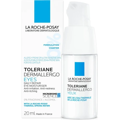 La Roche-Posay Toleriane. Dermallergo okolice oczu, krem 20 ml - Do skóry wyjątkowo wrażliwej skłonnej do egzemy