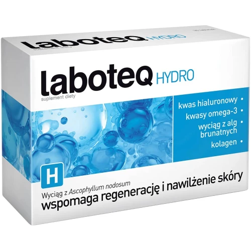 Laboteq Hydro 30 tabletek - Ze składnikami, które wspierają utrzymanie prawidłowego poziomu nawilżania skóry