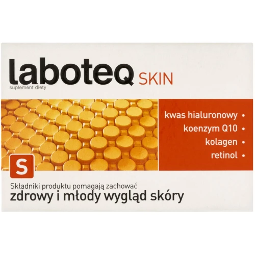 Laboteq Skin, 30 tabletek - Z kwas hialuronowy,  koenzym Q10 i kolagen, które wspierają utrzymanie zdrowej i młodej skóry