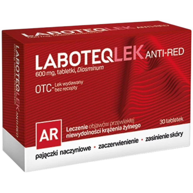 Laboteqlek Anti-Red, 600 mg, 30 tabletek - Na pajączki i rumień