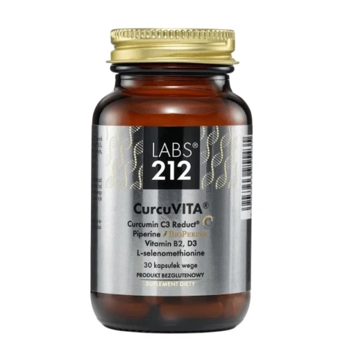 Labs212 CurcuVITA, 30 kapsułek - Kurkuma C3 Reduct®, piperyna, witaminy B2, D3 i selen