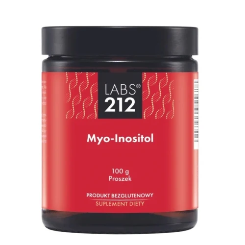 Labs212 Myo-Inositol Proszek, 100 g - 1250 mg myo-inozytolu w porcji dziennej