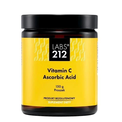 Labs212 Vitamin C Proszek, 150 g - Suplement diety w proszku z witaminą C (kwas L-askorbinowy)