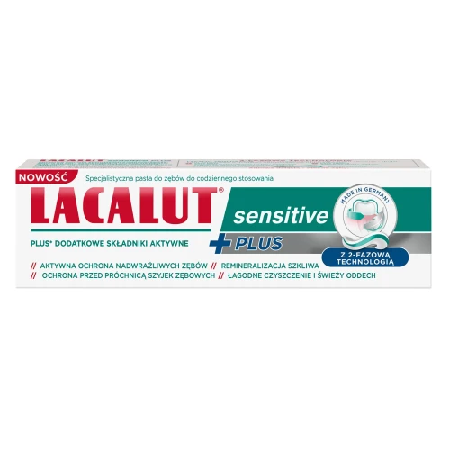Lacalut Sensitive Plus Pasta do zębów, 75ml - Na nadwrażliwość i cofające się dziąsła