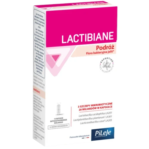 Lactibiane Podróż, 14 kapsułek - Normalizuje skład flory bakteryjnej jelit