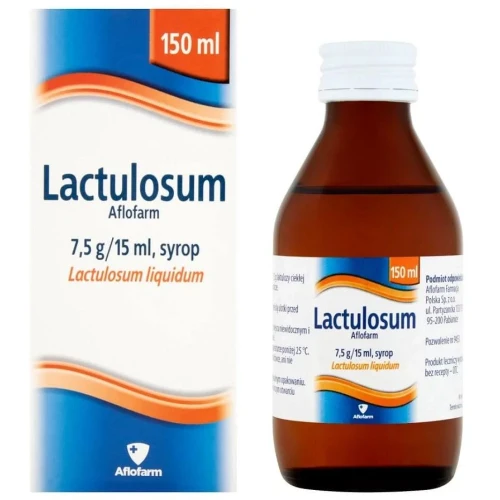 Lactulosum Syrop 7,5g/15ml, smak truskawkowy, 150 ml - Syrop na zaparcia