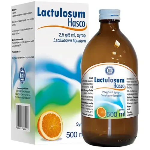 Lactulosum Hasco 2,5 g/5 ml syrop, 500 ml - Ułatwia wypróżnianie u dzieci i dorosłych