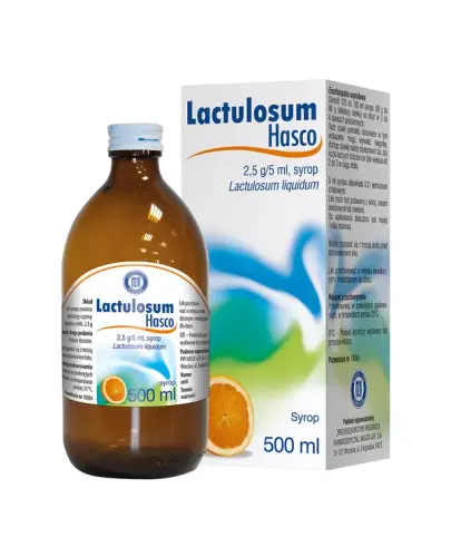Lactulosum Hasco 2,5 g/5 ml syrop, 500 ml - Który ułatwia wypróżnianie dla dzieci i dorosłych