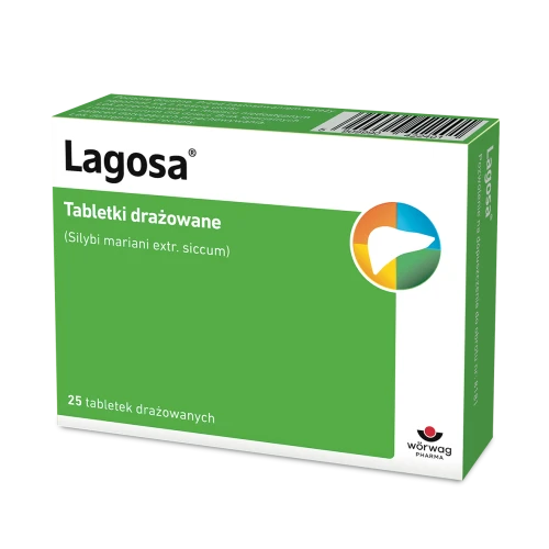 Lagosa, 25 tabletek drażowanych - Sylimaryna w tabletkach