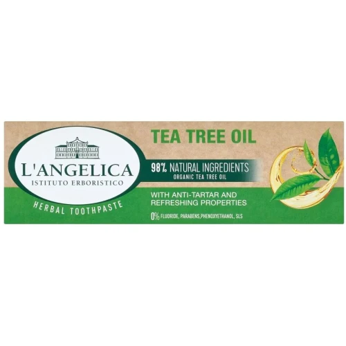 L'Angelica Tea Tree Oil Pasta do zębów, 75 ml - Do codziennej ochrony jamy ustnej